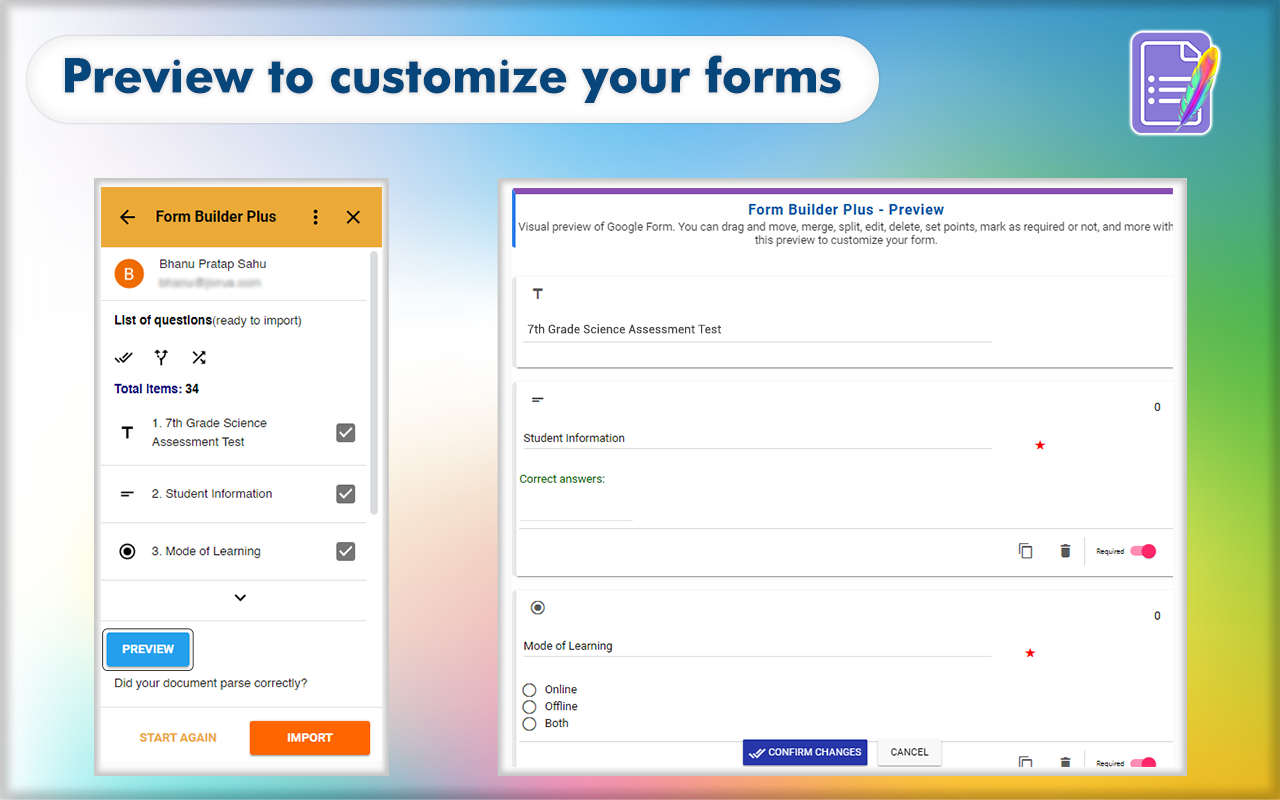 screenshot of Form Builder Plus